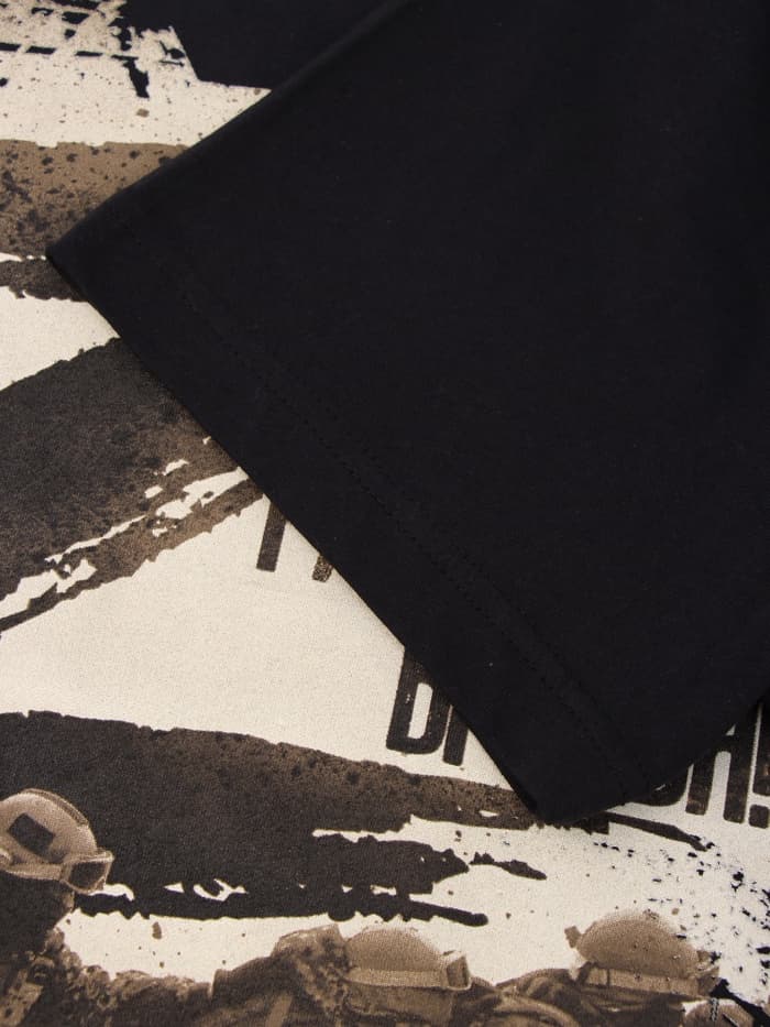 Футболка «Работайте братья», с символикой Z, размер 48, чёрная