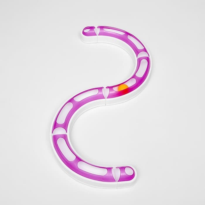 Игрушка для кошек «Пижон» 2-в-1 «Круг и волна», 2 варианта сборки, белая, фиолетовая