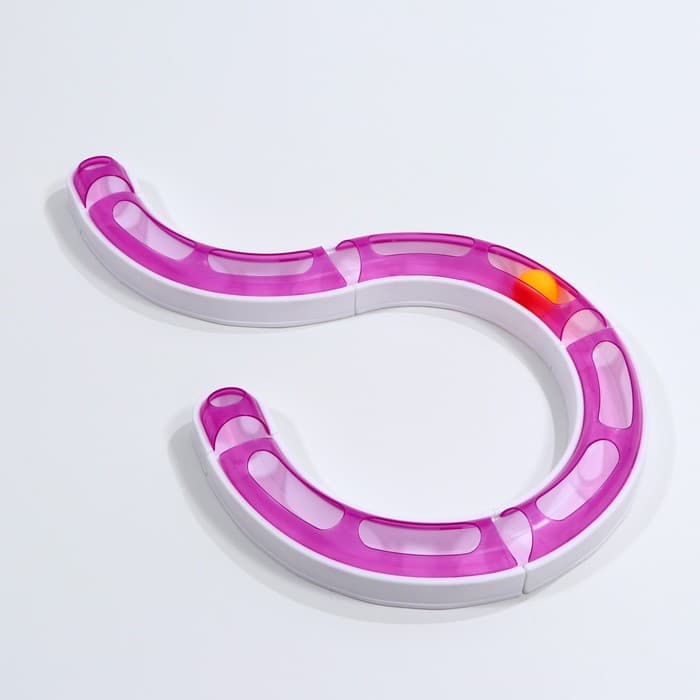 Игрушка для кошек «Пижон» 2-в-1 «Круг и волна», 2 варианта сборки, белая, фиолетовая
