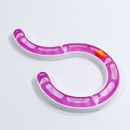 Игрушка для кошек «Пижон» 2-в-1 «Круг и волна», 2 варианта сборки, белая, фиолетовая