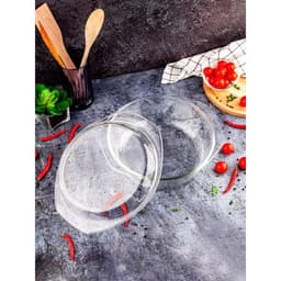 Кастрюля для запекания Доляна «Фуэго», 3 л, 30.8×26.7×12 см, жаропрочное стекло, прозрачная