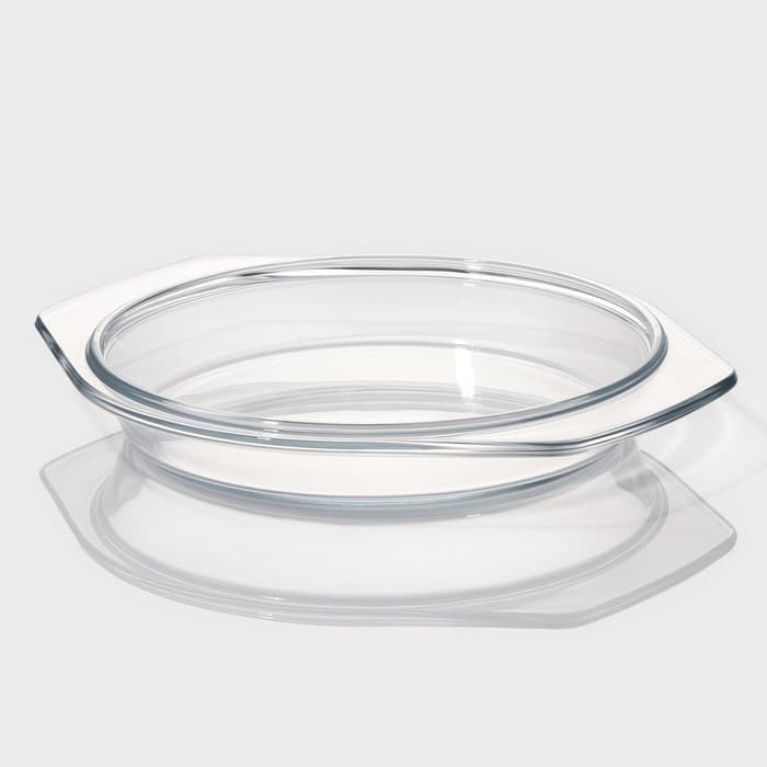 Кастрюля для запекания Доляна «Фуэго», 3 л, 30.8×26.7×12 см, жаропрочное стекло, прозрачная