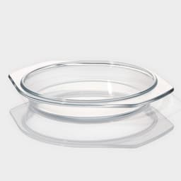 Кастрюля для запекания Доляна «Фуэго», 3 л, 30.8×26.7×12 см, жаропрочное стекло, прозрачная