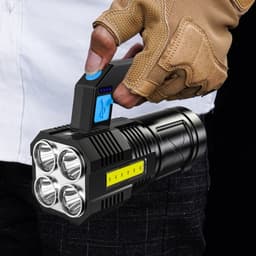 Фонарь ручной аккумуляторный, 3500 мАч, 10 Вт, XPE + COB, 350 Лм, USB, 15×6 см