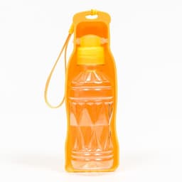 Автопоилка прогулочная с фигурной бутылочкой, 250 мл, пластик, жёлтая