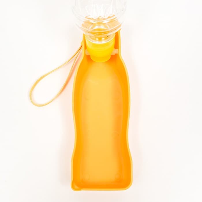 Автопоилка прогулочная с фигурной бутылочкой, 250 мл, пластик, жёлтая