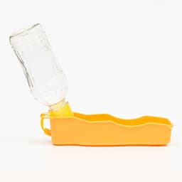 Автопоилка прогулочная с фигурной бутылочкой, 250 мл, пластик, жёлтая