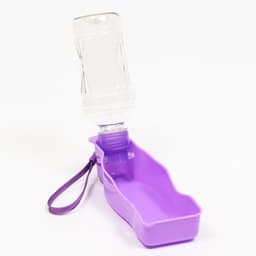 Автопоилка прогулочная с фигурной бутылочкой, 250 мл, пластик, фиолетовая