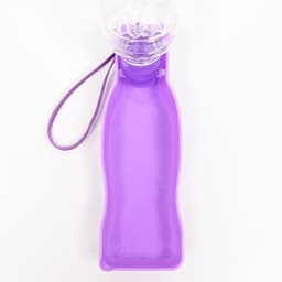 Автопоилка прогулочная с фигурной бутылочкой, 250 мл, пластик, фиолетовая