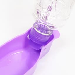 Автопоилка прогулочная с фигурной бутылочкой, 250 мл, пластик, фиолетовая