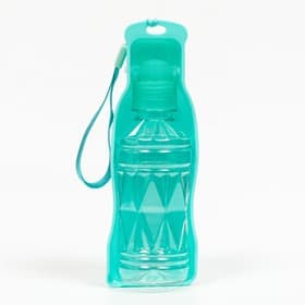 Автопоилка прогулочная с фигурной бутылочкой, 250 мл, пластик, бирюзовая
