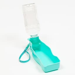 Автопоилка прогулочная с фигурной бутылочкой, 250 мл, пластик, бирюзовая