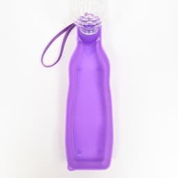 Автопоилка прогулочная с фигурной бутылочкой, 450 мл, пластик, фиолетовая