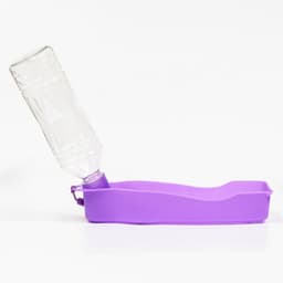 Автопоилка прогулочная с фигурной бутылочкой, 450 мл, пластик, фиолетовая