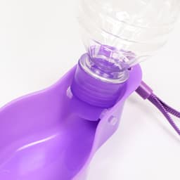 Автопоилка прогулочная с фигурной бутылочкой, 450 мл, пластик, фиолетовая