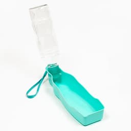 Автопоилка прогулочная с фигурной бутылочкой, 450 мл, пластик, бирюзовая