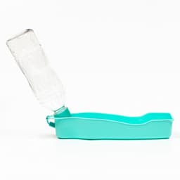 Автопоилка прогулочная с фигурной бутылочкой, 450 мл, пластик, бирюзовая