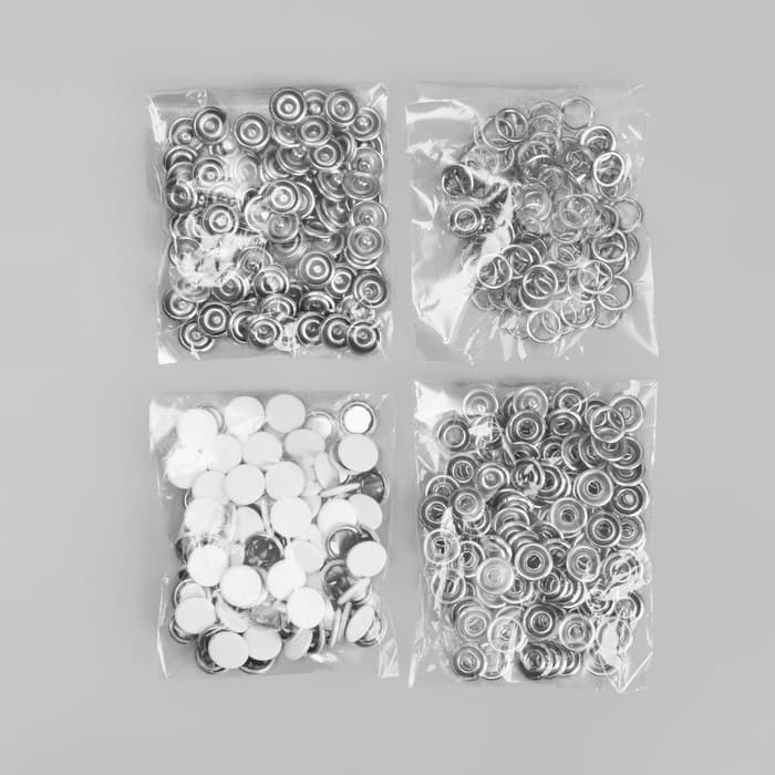 Кнопка рубашечная, закрытая, d=9.5 мм, белая