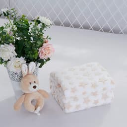 Плед детский с игрушкой, размер 90x120 см, цвет бежевый