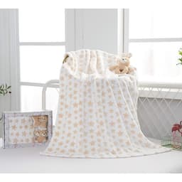 Плед детский с игрушкой, размер 90x120 см, цвет бежевый