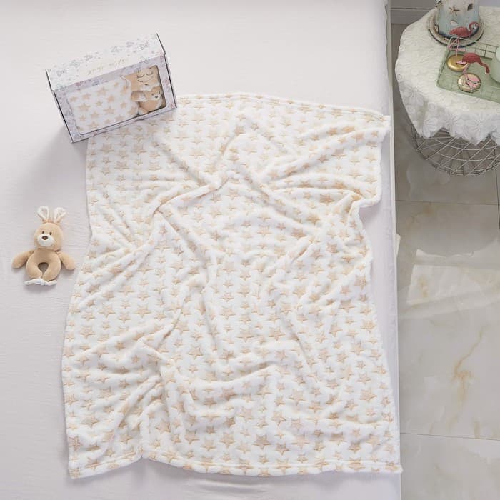 Плед детский с игрушкой, размер 90x120 см, цвет бежевый