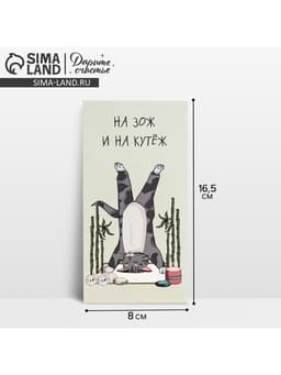 Конверт для денег «На ЗОЖ и кутеж», 16.5×8 см