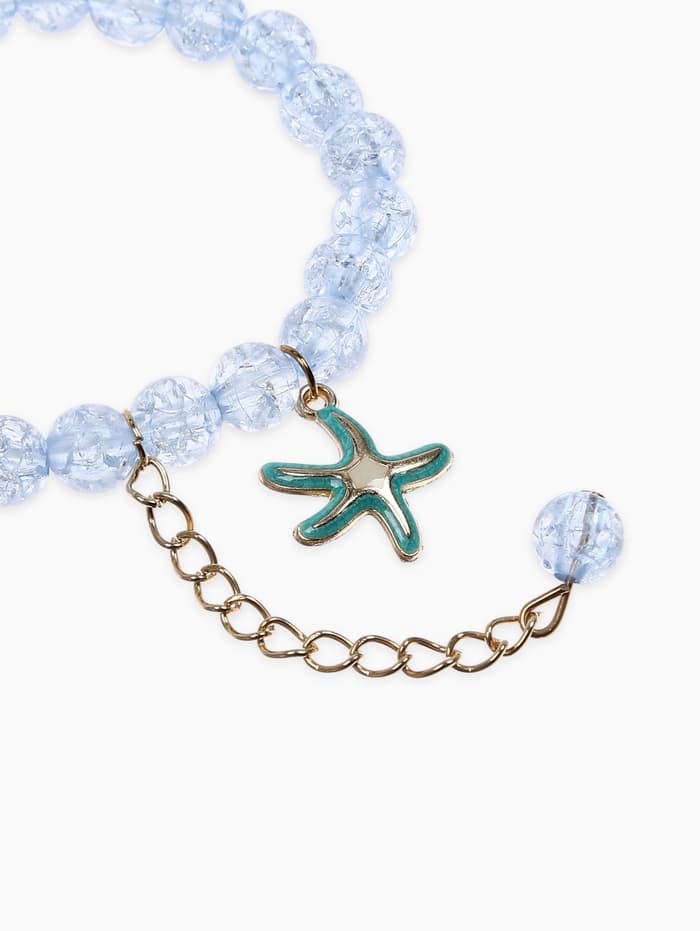 Браслет детский «Выбражулька. Морская звезда», голубой в золоте