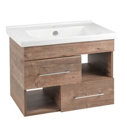 Комплект мебели для ванной комнаты «Прованс 70»: тумба с раковиной, зеркало – шкаф, пенал, цвет дуб тёмный