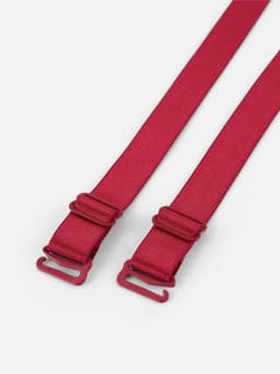 Лямки для бюстгальтера, текстильные, 1.5 см, 37 см, пара, бордовые