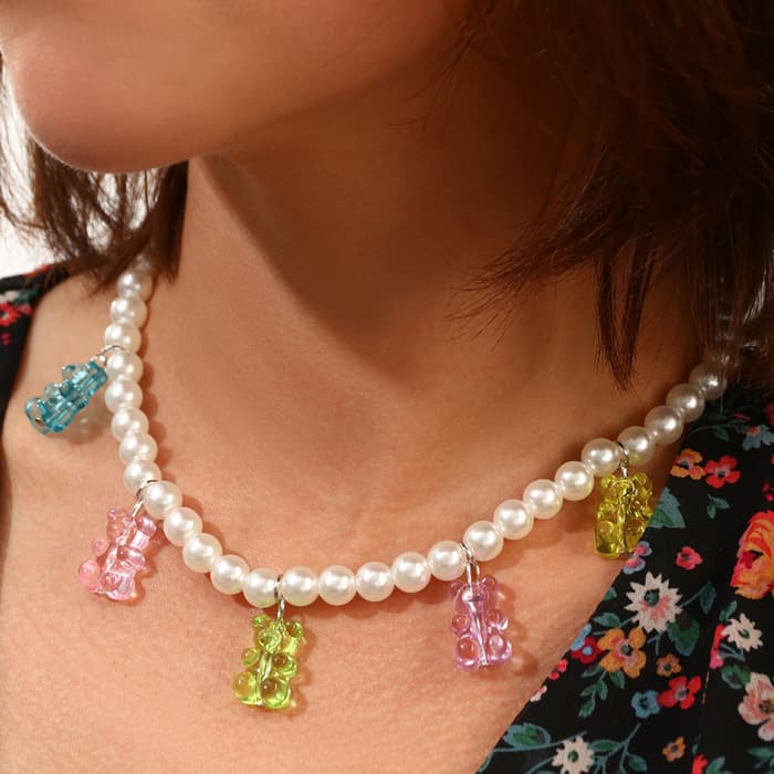 Колье «Желейные мишки» с бусинами, WINX