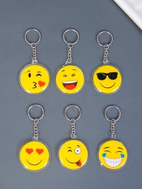 Брелок для ключей на кольце «Смайлики», пластик, 4.5×4.5 см, МИКС