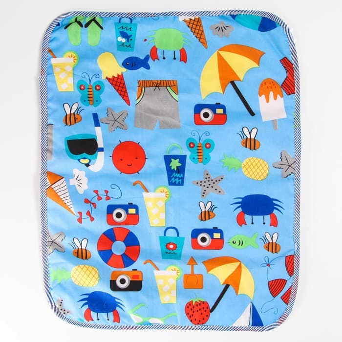 Пеленка на непромокаемой основе, 50×65 см, голубой МИКС