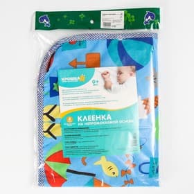 Пеленка на непромокаемой основе, 50×65 см, голубой МИКС