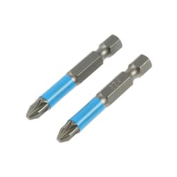 Биты ТУНДРА, намагниченные, сталь S2, PZ2×50 мм, 2 шт.