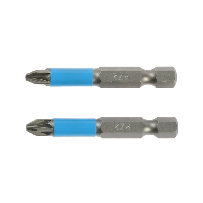 Биты ТУНДРА, намагниченные, сталь S2, PZ2×50 мм, 2 шт.