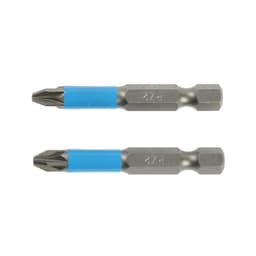 Биты ТУНДРА, намагниченные, сталь S2, PZ2×50 мм, 2 шт.