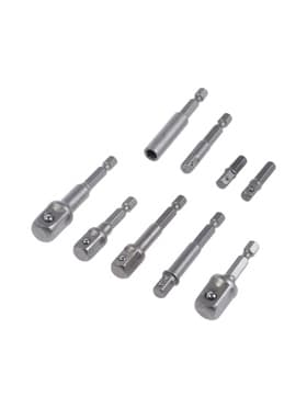 Набор адаптеров для бит и торцевых головок ТУНДРА, 1/4" 3/8" 1/2", 25 - 70 мм, 9 шт.