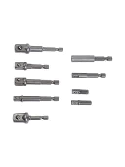 Набор адаптеров для бит и торцевых головок ТУНДРА, 1/4" 3/8" 1/2", 25 - 70 мм, 9 шт.