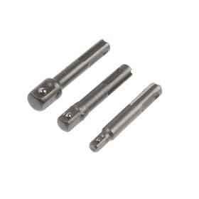 Набор адаптеров для торцевых головок ТУНДРА, SDS-plus, 1/2×75, 3/8 и 1/4" × 65 мм, 3 шт.