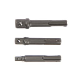 Набор адаптеров для торцевых головок ТУНДРА, SDS-plus, 1/2×75, 3/8 и 1/4" × 65 мм, 3 шт.