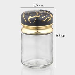 Солонка Magistro «Чёрный мрамор», 150 мл, 5.5×9.5 см, стекло, чёрная