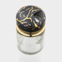 Солонка Magistro «Чёрный мрамор», 150 мл, 5.5×9.5 см, стекло, чёрная