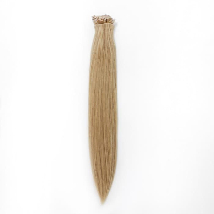 Волосы на трессах, прямые, на заколках, 12 шт., 60(±2) см, 220 г, тёплые, блонд(#SHT15)