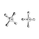 Ручка на смеситель ZEIN Z101, крест, для кран-букс со штоком на 20 шлицов, цинк, цвет хром