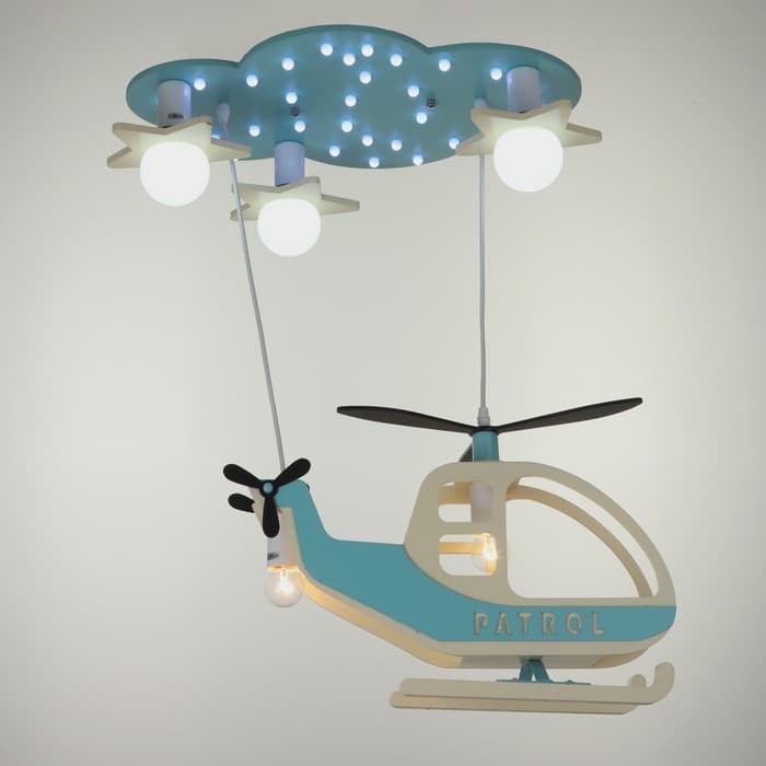 Люстра с подсветкой 2173/5 E27 40 Вт бело-голубой 65×40×70 см BayerLux