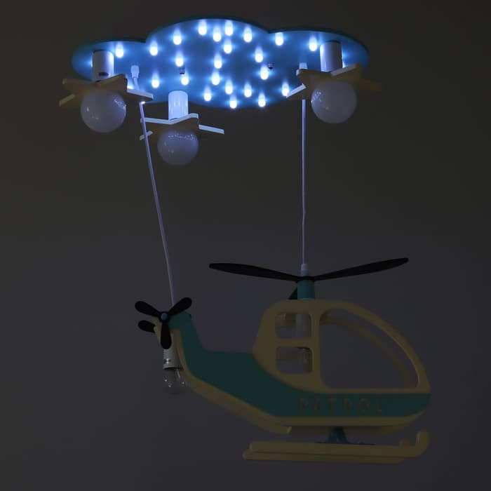 Люстра с подсветкой 2173/5 E27 40 Вт бело-голубой 65×40×70 см BayerLux