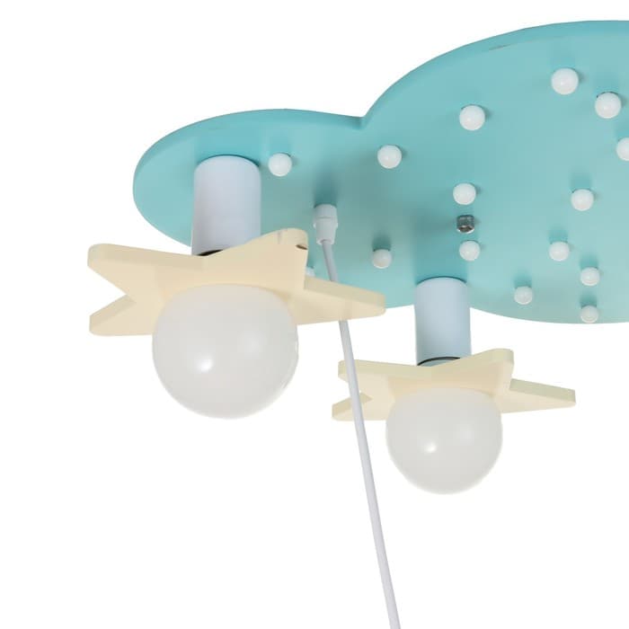 Люстра с подсветкой 2173/5 E27 40 Вт бело-голубой 65×40×70 см BayerLux