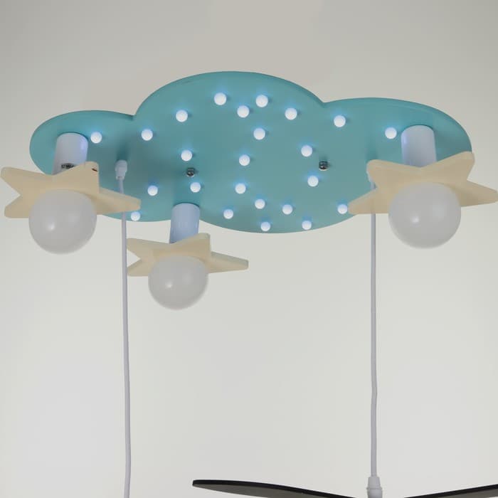 Люстра с подсветкой 2173/5 E27 40 Вт бело-голубой 65×40×70 см BayerLux