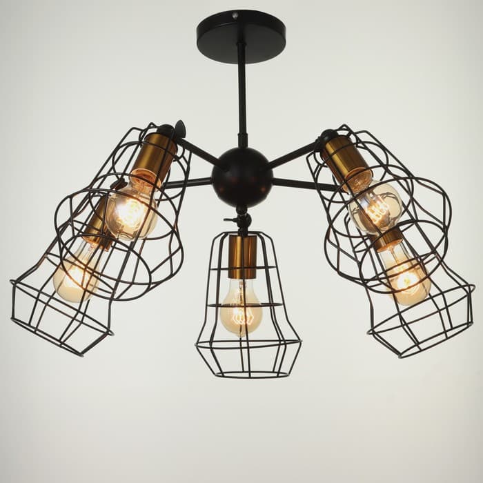Люстра 2210/5 E27 40 Вт черно-бронзовый 34.4×34.4×68 см BayerLux