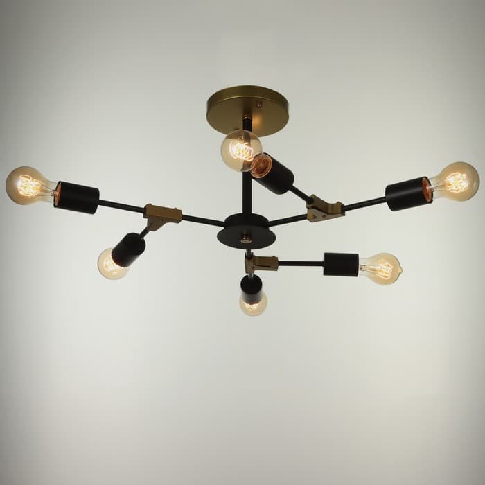 Люстра 2427/6 E27 40 Вт черно-бронзовый 61×61×25.5 см BayerLux